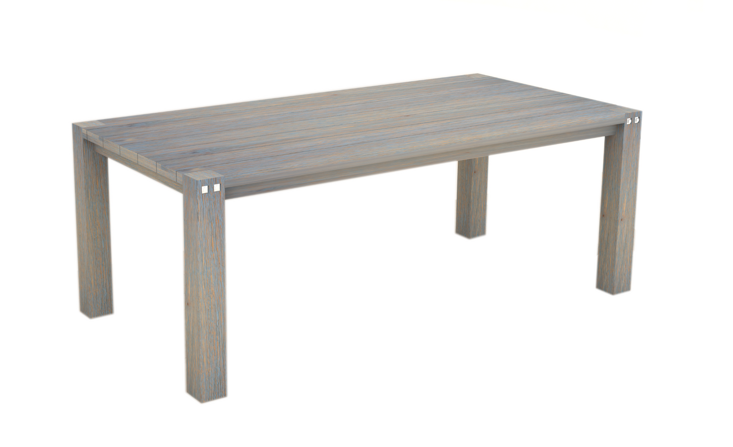 Sturdy 2 Metre Table Grey Brush Finish