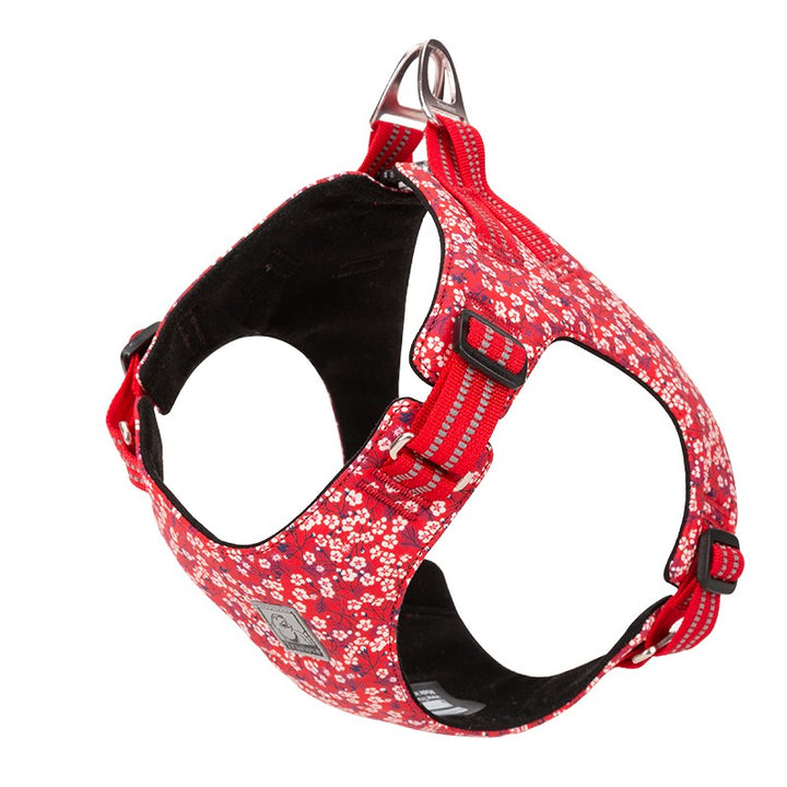 Floral Doggy Harness Red XL