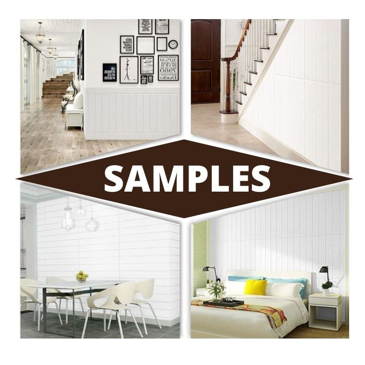 10PCS 3D Foam White Wood Panels Self Adhesive Home Wallpaper Panels 70 x 70cm