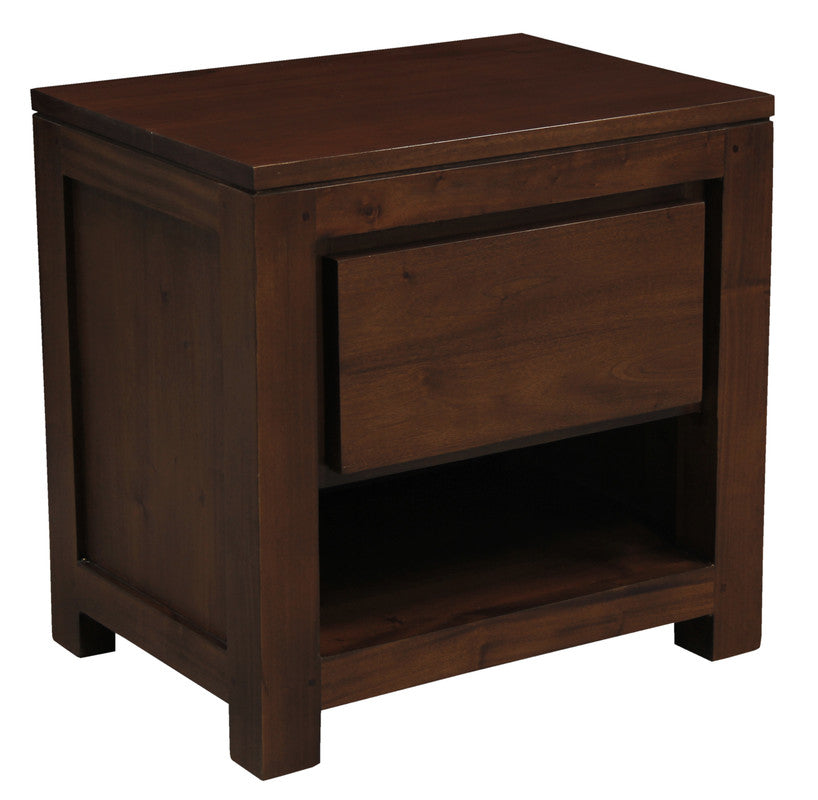 Ivy 1 Drawer Bedside Table (Mahogany)