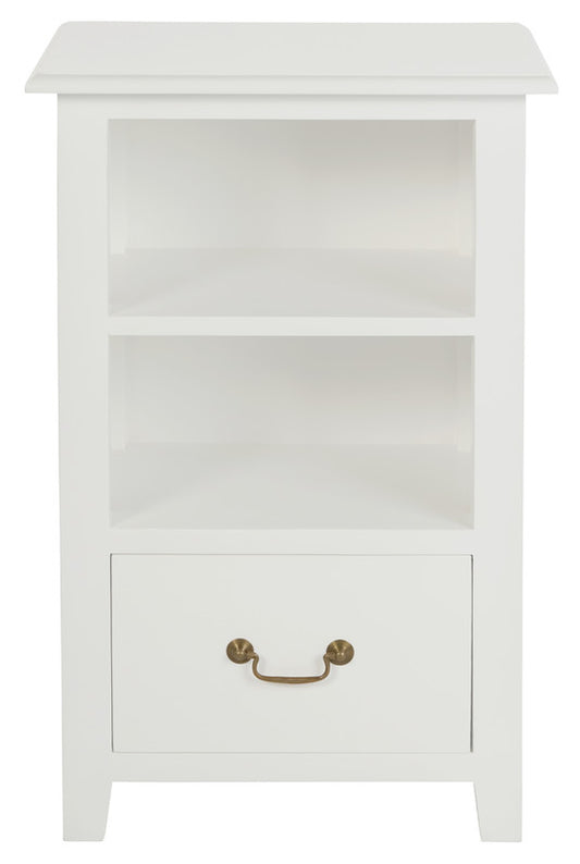 Tasmania 1 Drawer Lamp Table (White)