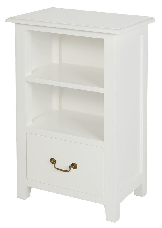 Tasmania 1 Drawer Lamp Table (White)