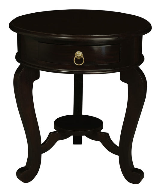 Emilia 1 Drawer Lamp Table (Chocolate)