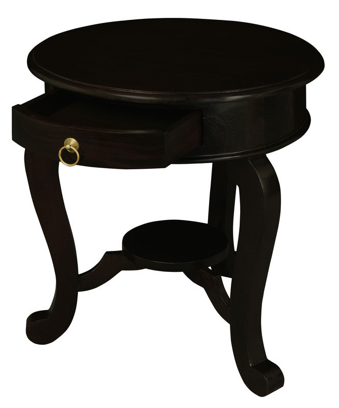 Emilia 1 Drawer Lamp Table (Chocolate)