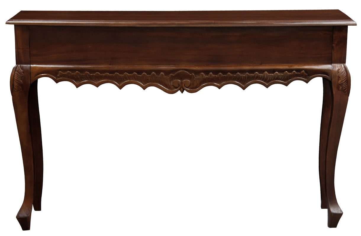 Seine 2 Drawer  Carved Sofa Table (Mahogany)