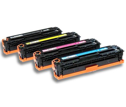 Compatible Premium Toner Cartridges 125A  Toner Set of 4 - Bk/C/M/Y CB540a - CB543a - for use in HP Printers