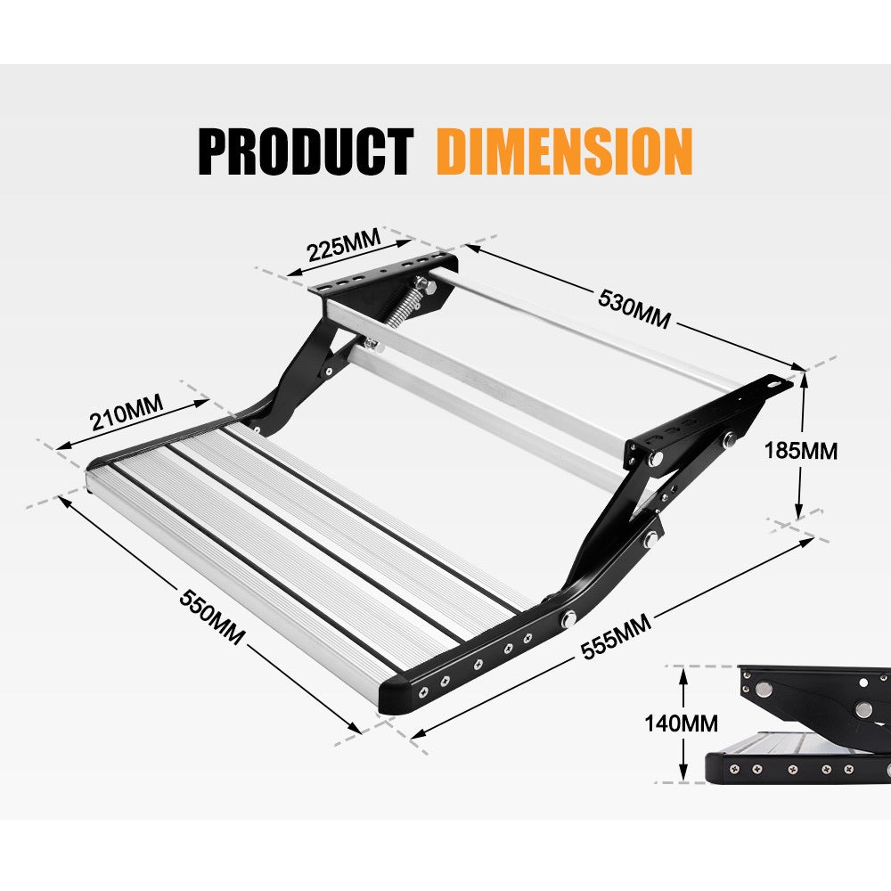 Caravan Step Aluminium 200KG Pull Out Step Folding Camper Trailer Motorhome Step