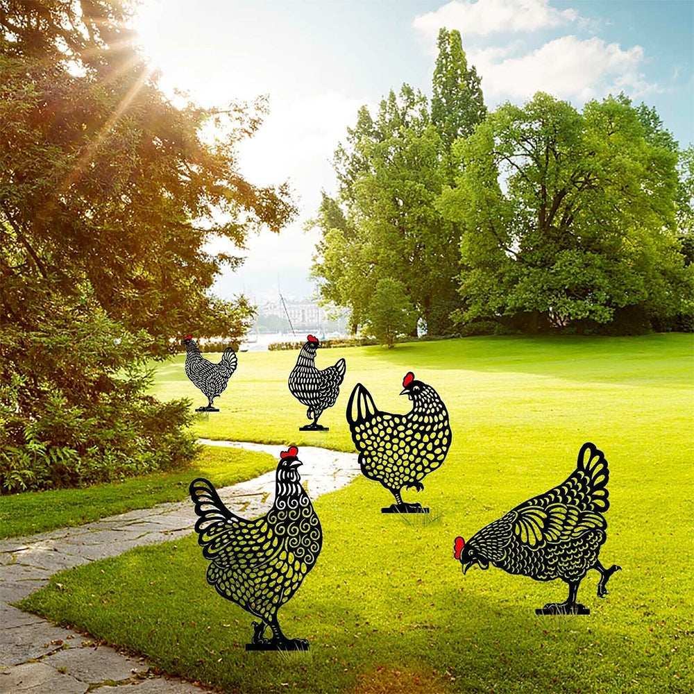 Garden Ornaments Chicken Yard Art Garden Backyard Lawn Decor Gift Easter Decor