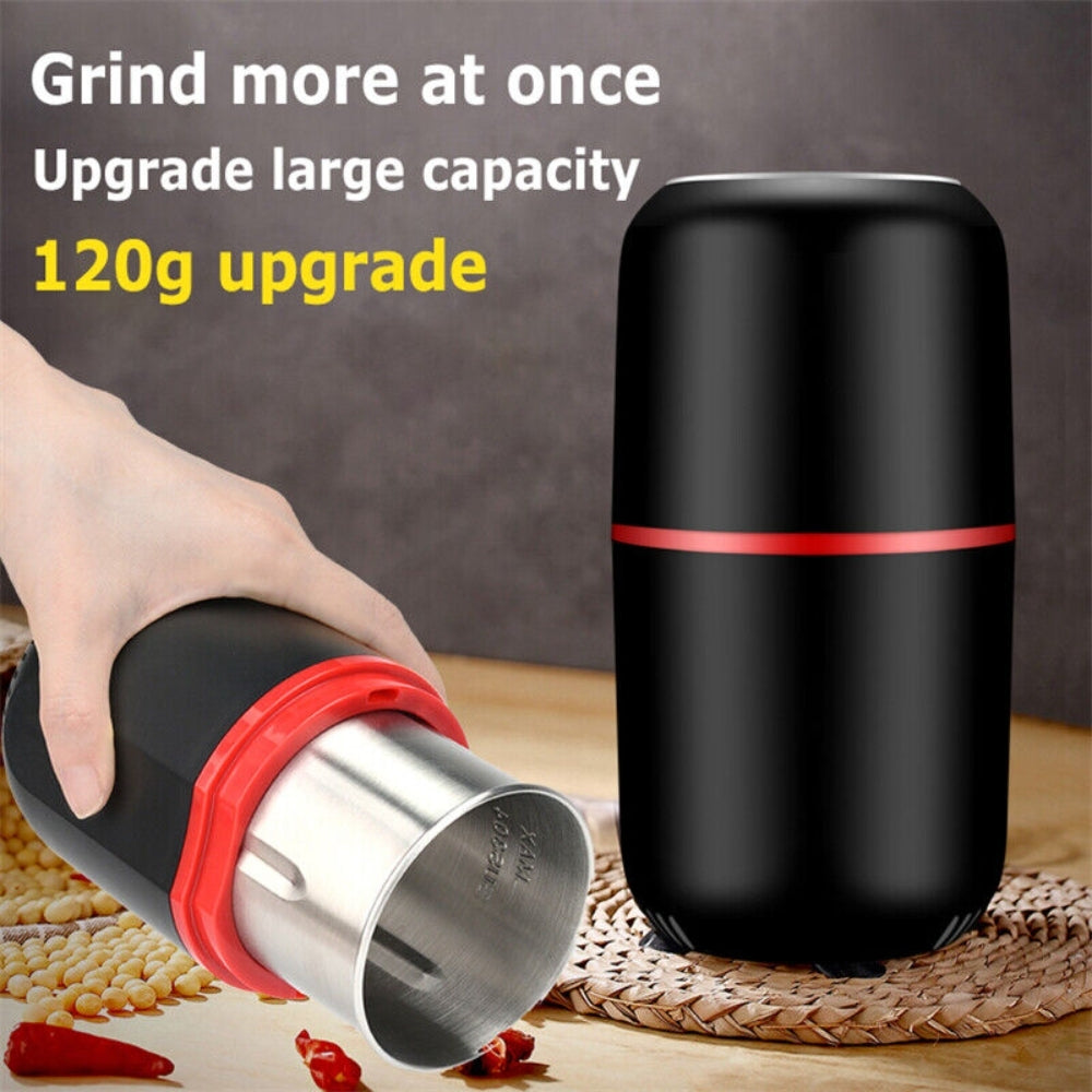 Electric Coffee Grinder Bean/Herbs/Spices/Nut Grinding Mill Portable Kitchen Black