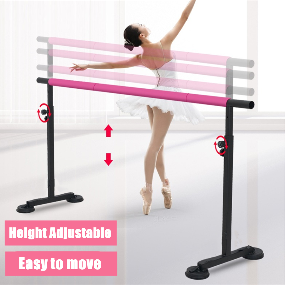 1.5M Safety Portable Ballet Bar Freestanding Stretch Barre Dance Bar Adjustable