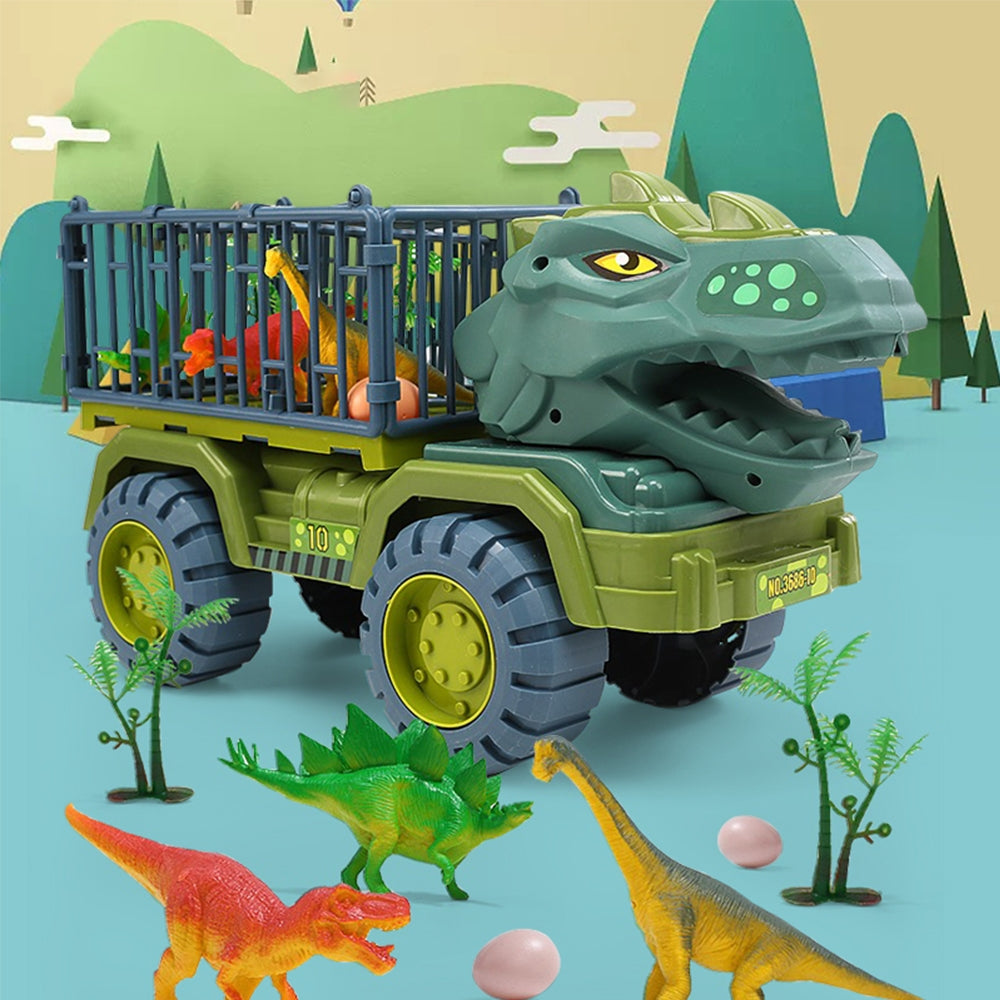 Dinosaur Truck Toy Transport Car Toy Inertial Cars Carrier Vehicle Gift Kids