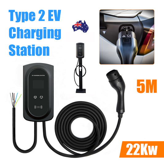 22kW 3 Phases EV Charging Station Touch + App Control Electric Vehicle Charger