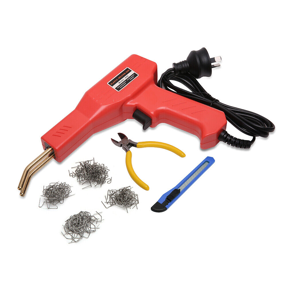 Plastic Welder Garage Tool Hot Staple Staplers Bumper Repair Welding Machine Kit