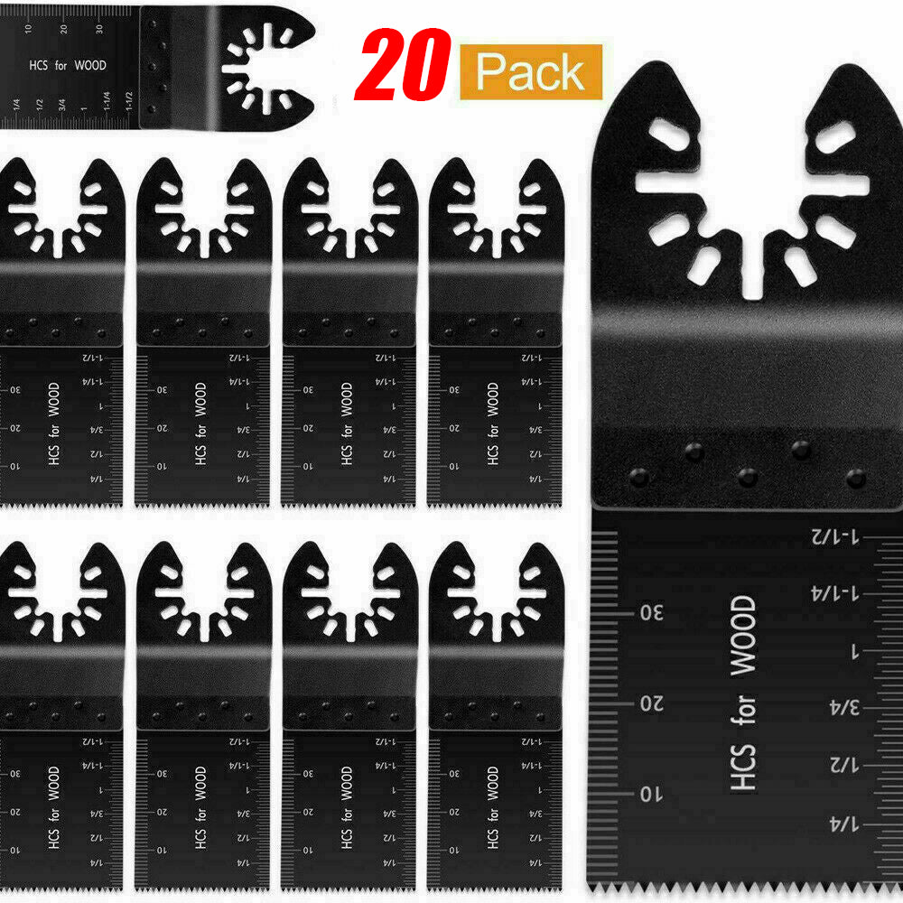 20x Oscillating Multi Tool Blade Saw Blades Wood Metal Cutter For Dewalt Fein