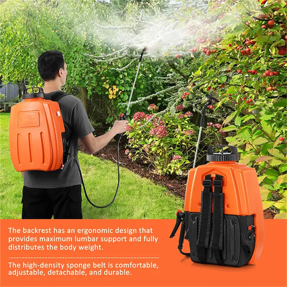 16L Electric Sprayer Trolley Weed Boom Tank Farm Watering Rechargeable