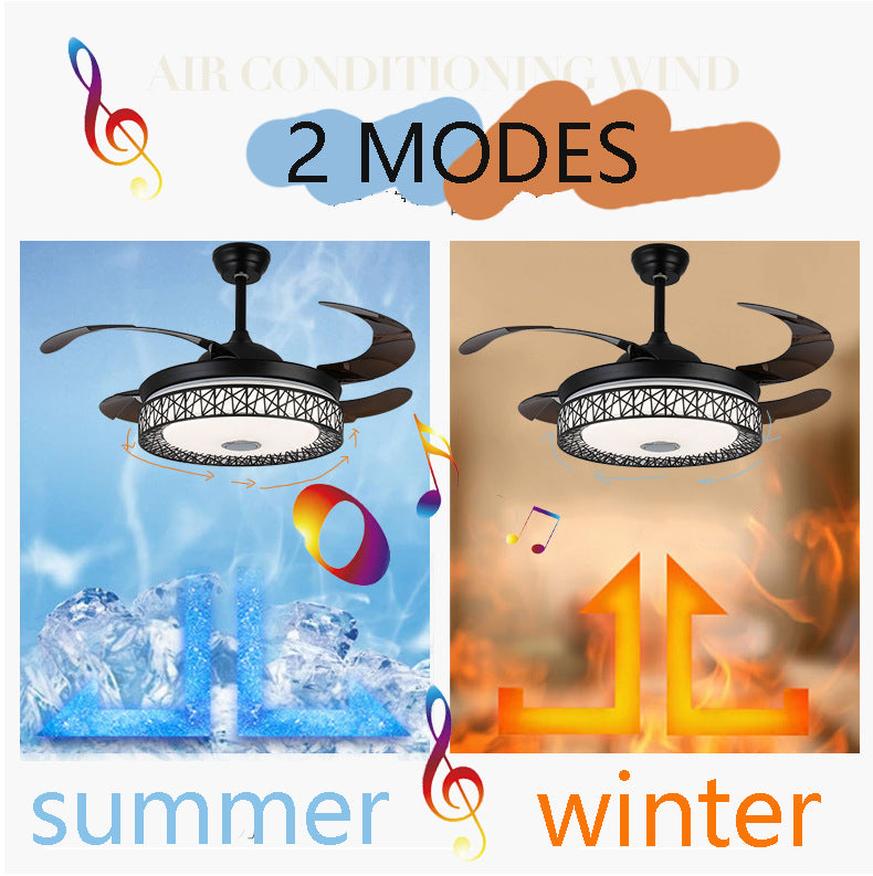 Maxkon 42 Inch Ceiling Fan with Light 3 Color MUSIC Remote Control Timer MUSIC