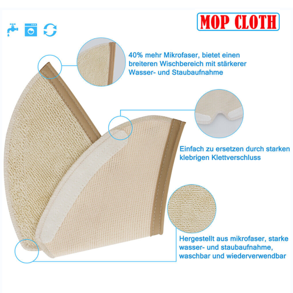 Mop Cloths Rags For XiaoMi Roborock S5 Max S6 MaxV S6 Pure Vacuum Spare Parts