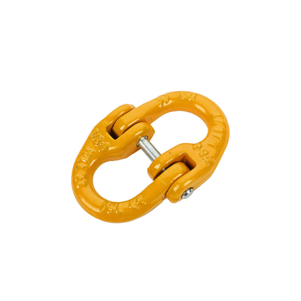 2X 8mm Eye Sling Hook + Hammer Lock Safety Chain Caravan Trailer Connecting Extend