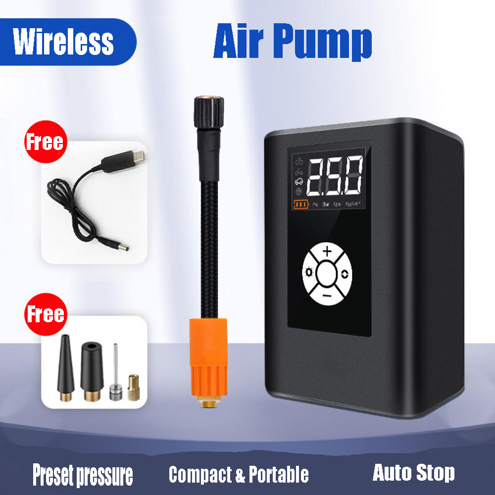 Digital Car Tyre Inflator Portable Pressure Pump Air Compressor Car Bike Ball AU