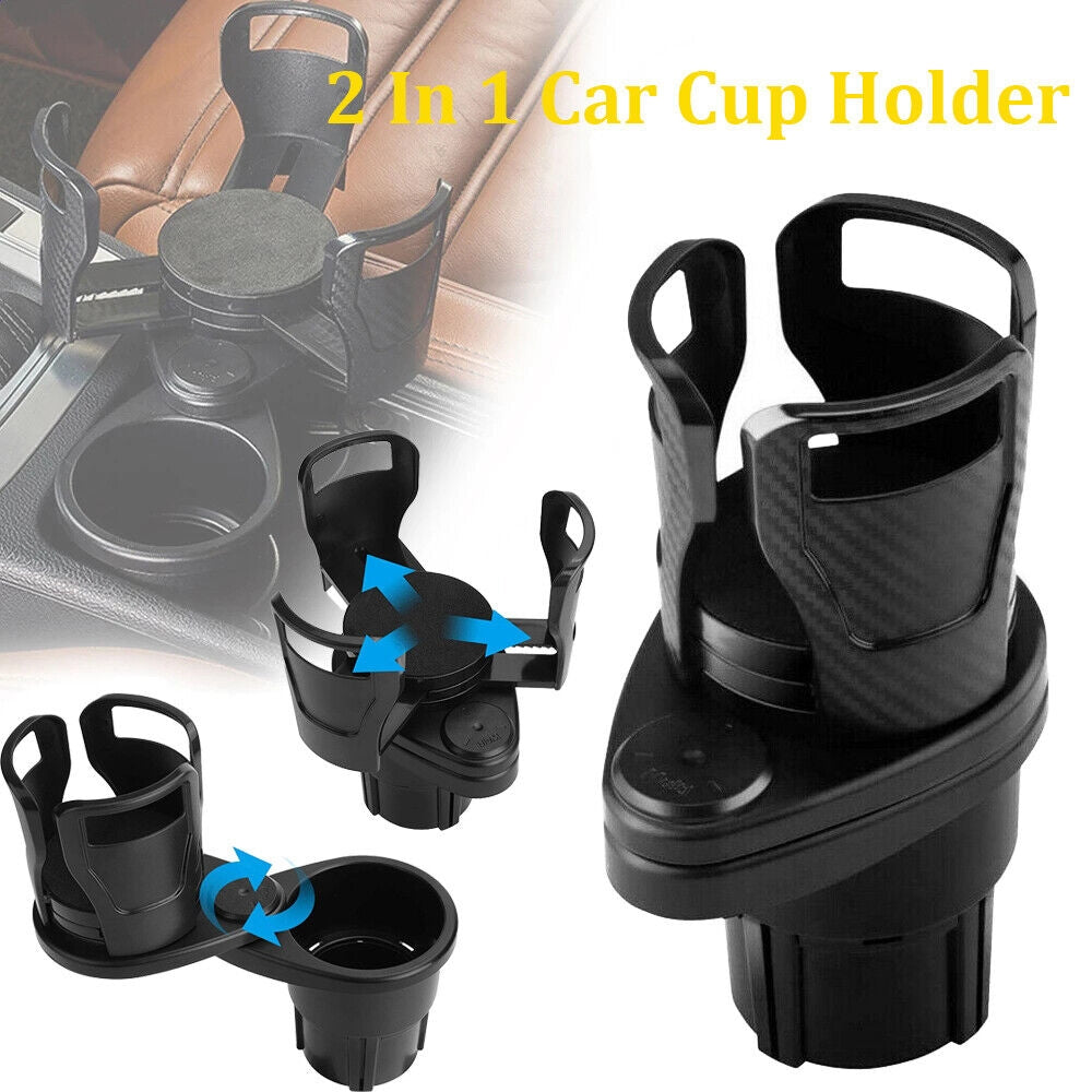 Adjustable 2in1 Car Seat Cup Holder Bottle Drink Coffee Storage Water Bottle AU