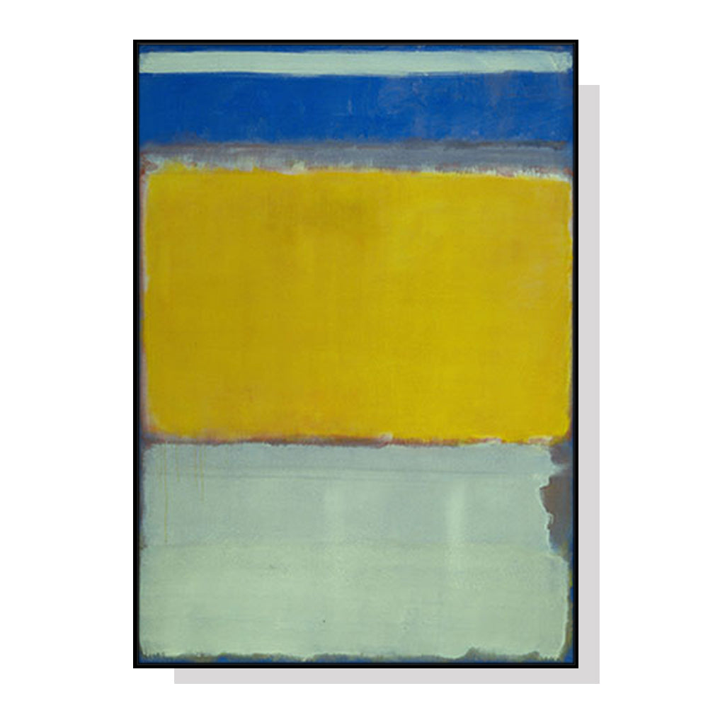 50cmx70cm Blue Yellow Green By Mark Rothko Black Frame Canvas Wall Art