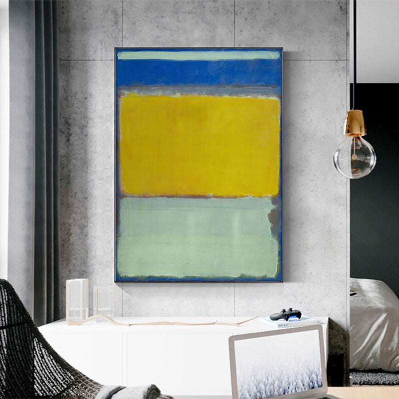 50cmx70cm Blue Yellow Green By Mark Rothko Black Frame Canvas Wall Art