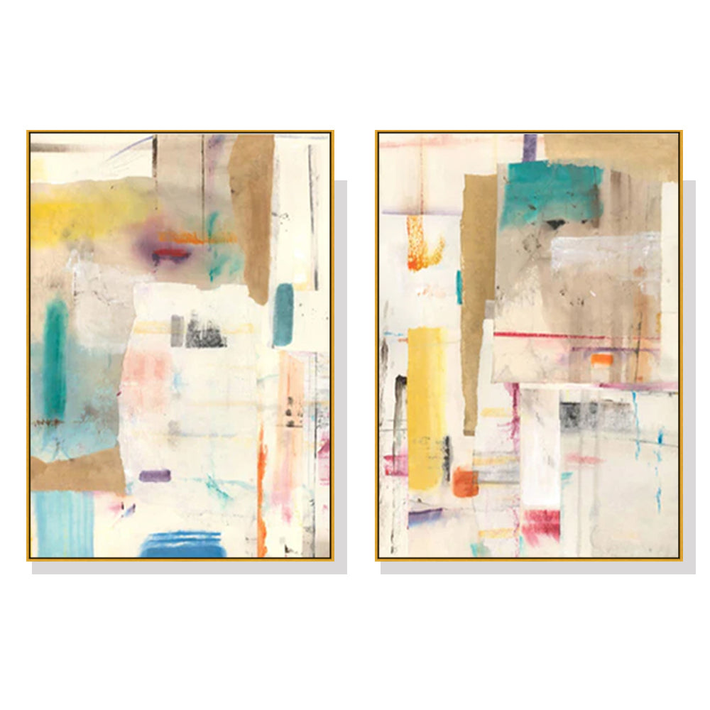 50cmx70cm Sonder By Jean Kenna 2 Sets Gold Frame Canvas Wall Art