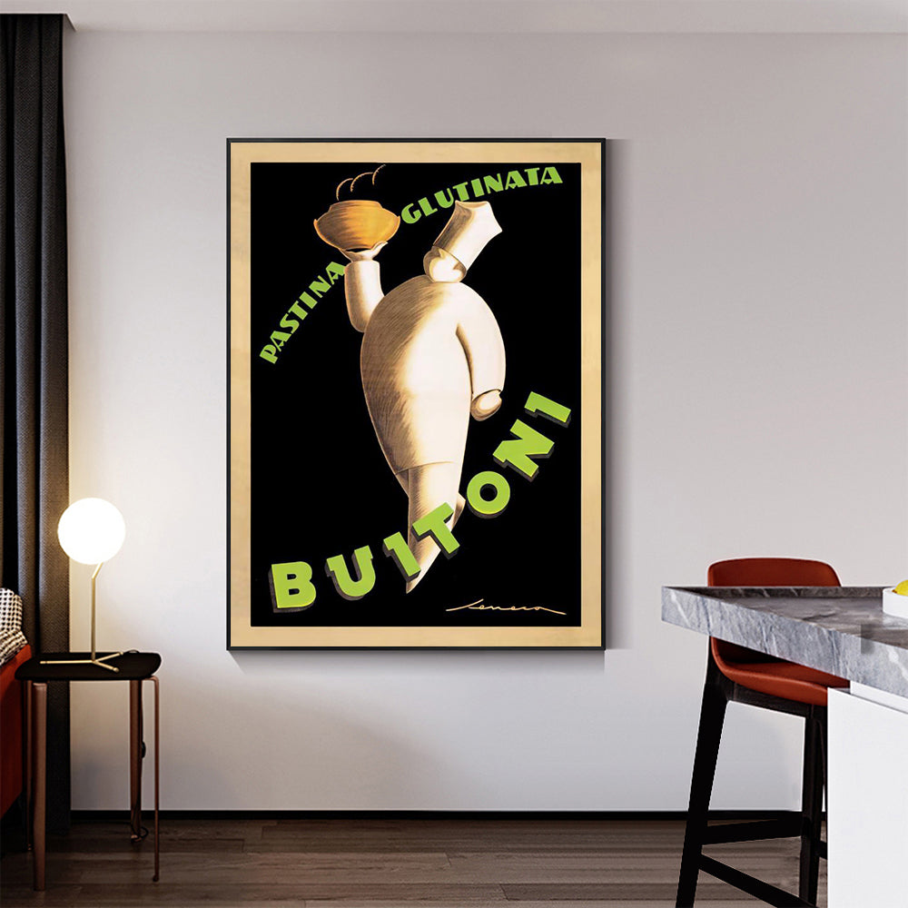 50cmx70cm Buitoni Black Frame Canvas Wall Art