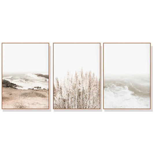 40cmx60cm Coastal Beach 3 Sets Wood Frame Canvas Wall Art