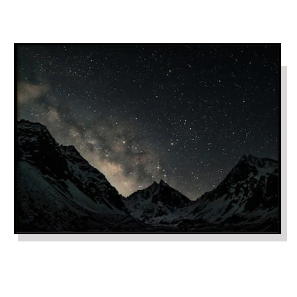 70cmx100cm Night Court Black Frame Canvas Wall Art