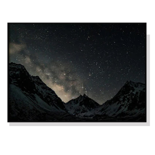 70cmx100cm Night Court Black Frame Canvas Wall Art