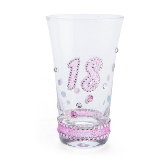 18th Birthday Sparkle Shot Glass