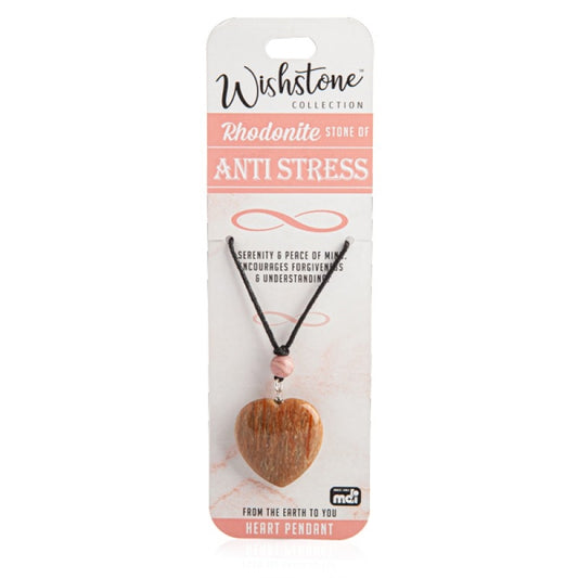 Wishstone Collection Rhodonite Heart Pendant