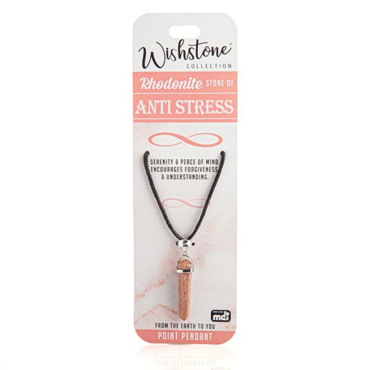 Wishstone Collection Rhodonite Point Pendant