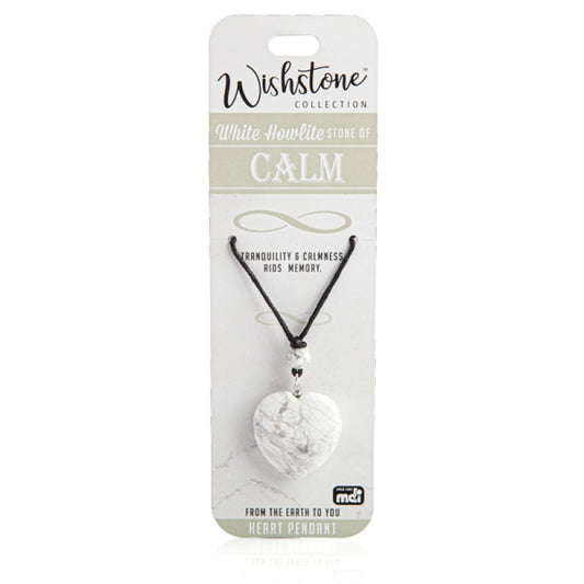 Wishstone Collection White Howlite Heart Pendant