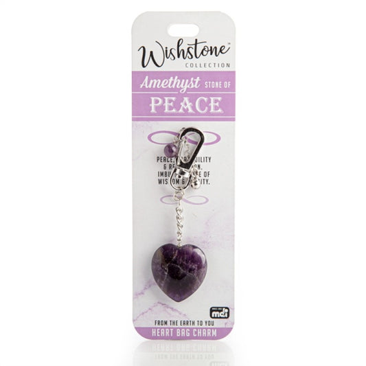 Wishstone Collection Amethyst Heart Bag Charm