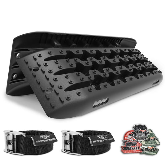 X-BULL KIT1 Recovery track Board Traction Sand trucks strap mounting 4x4 Sand Snow Car BLACK