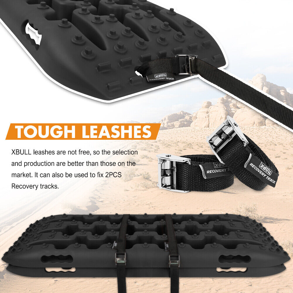 X-BULL KIT1 Recovery track Board Traction Sand trucks strap mounting 4x4 Sand Snow Car BLACK