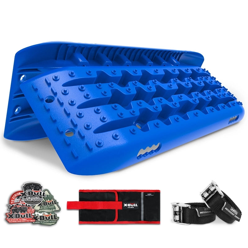 X-BULL KIT2 Recovery tracks kit Board Traction Sand trucks strap mounting 4x4 Sand Snow Car blue 6pcs