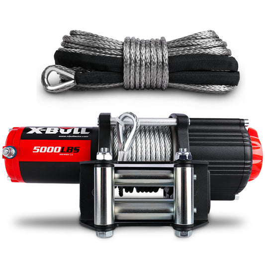 X-BULL Electric Winch 12V 5000LBS Wireless Steel Cable ATV Boat With 13M Synthetic Rope