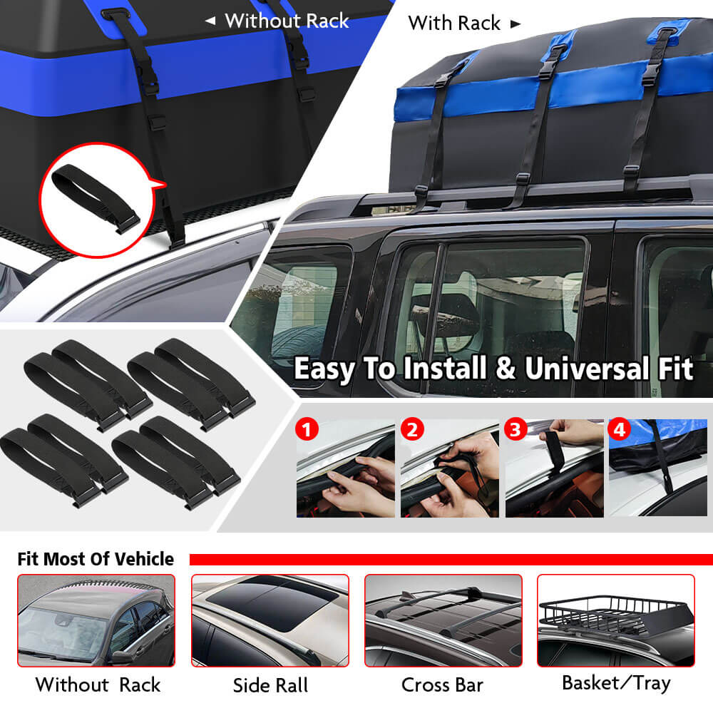 X-BULL Waterproof Car Roof Top Rack Carrier ravel Cargo Luggage Cube Bag Trave