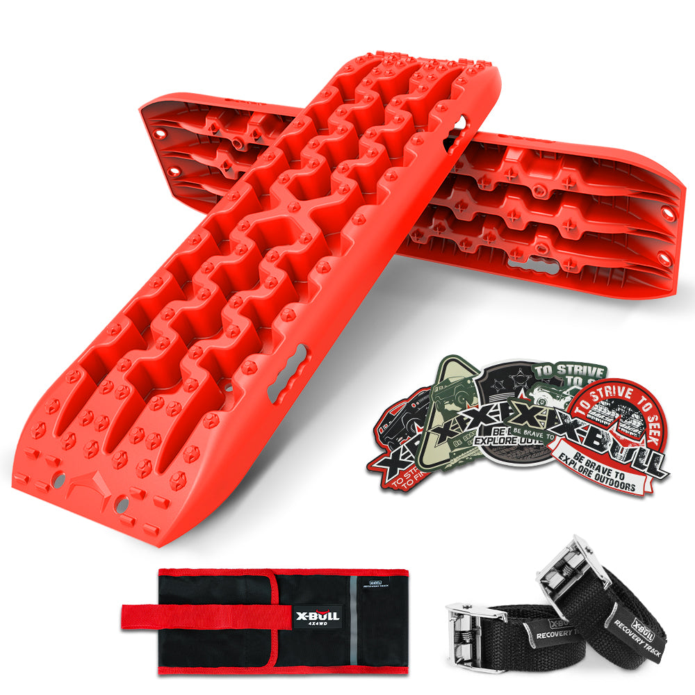 X-BULL Recovery tracks Sand tracks 2pcs 10T Sand / Snow / Mud 4WD Gen 3.0 - Red