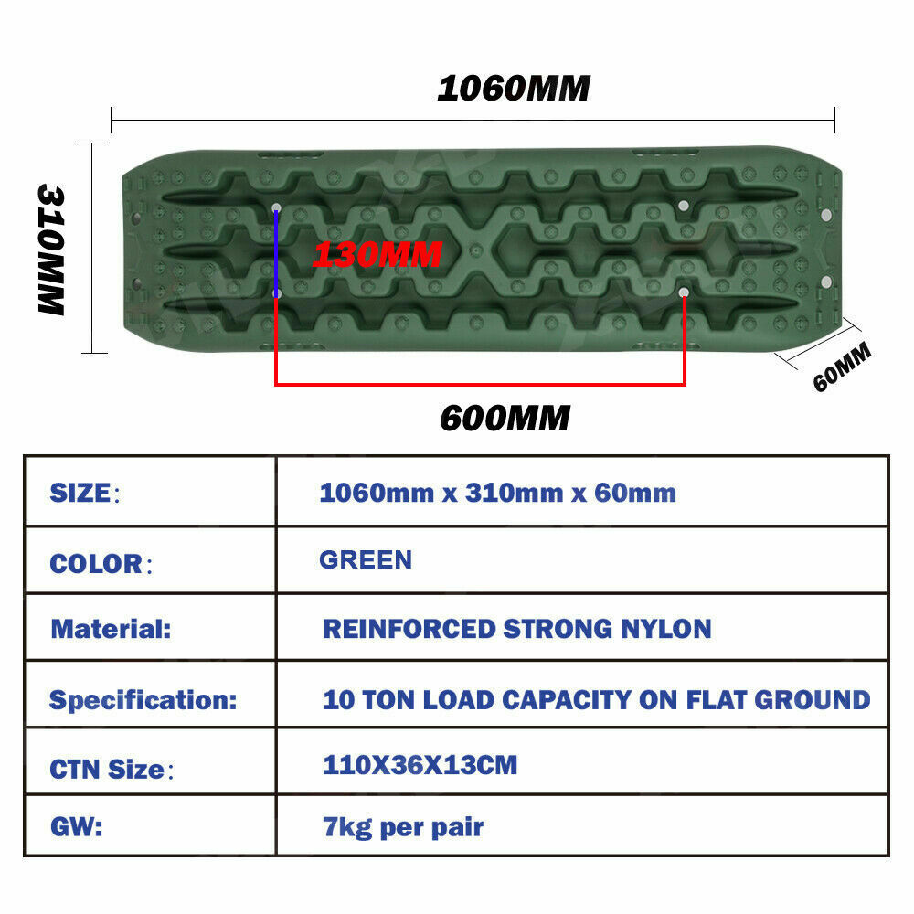 X-BULL Recovery tracks / Sand tracks / Mud tracks / Off Road 4WD 4x4 Car 2 Pairs Gen 3.0 - Olive