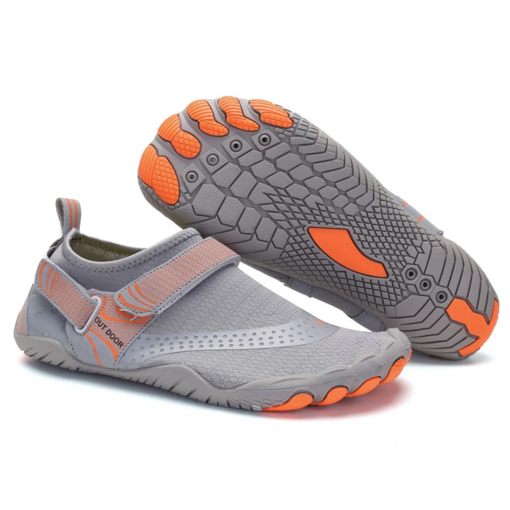 Men Women Water Shoes Barefoot Quick Dry Aqua Sports Shoes - Grey Size EU46 = US11