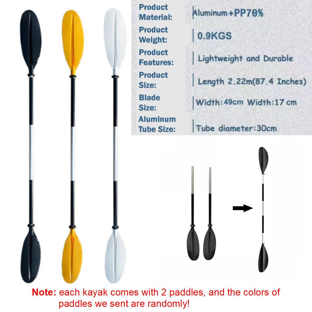 Crystal Clear Kayak with Random Color Paddles