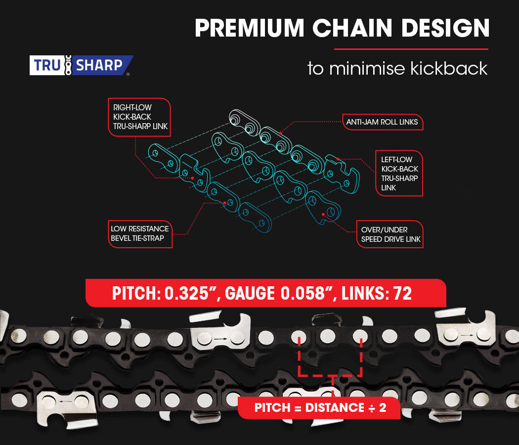 Baumr-AG 45CC Petrol Chainsaw Commercial 18 Bar Chain Saw E-Start Pruning