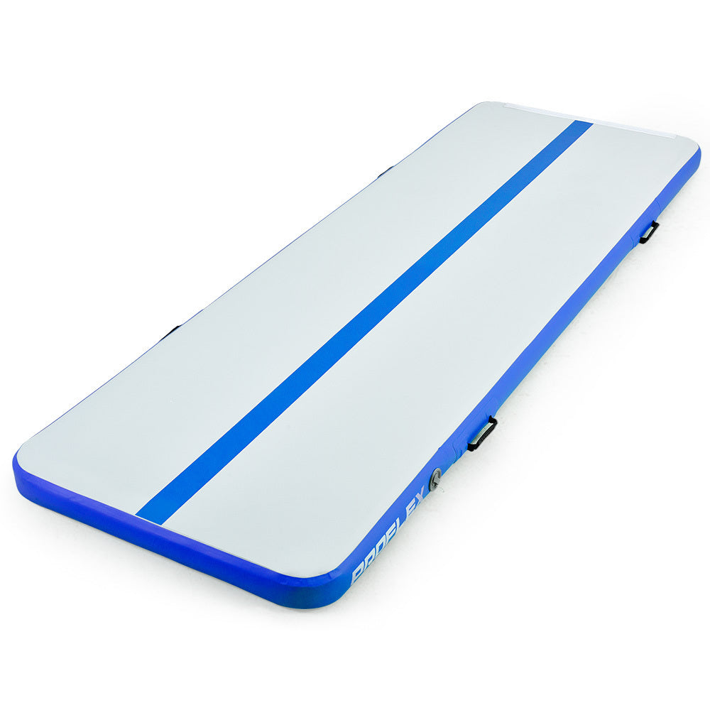 PROFLEX  300x100x10cm Inflatable Air Track Mat Tumbling Gymnastics, Blue & White (No Pump)