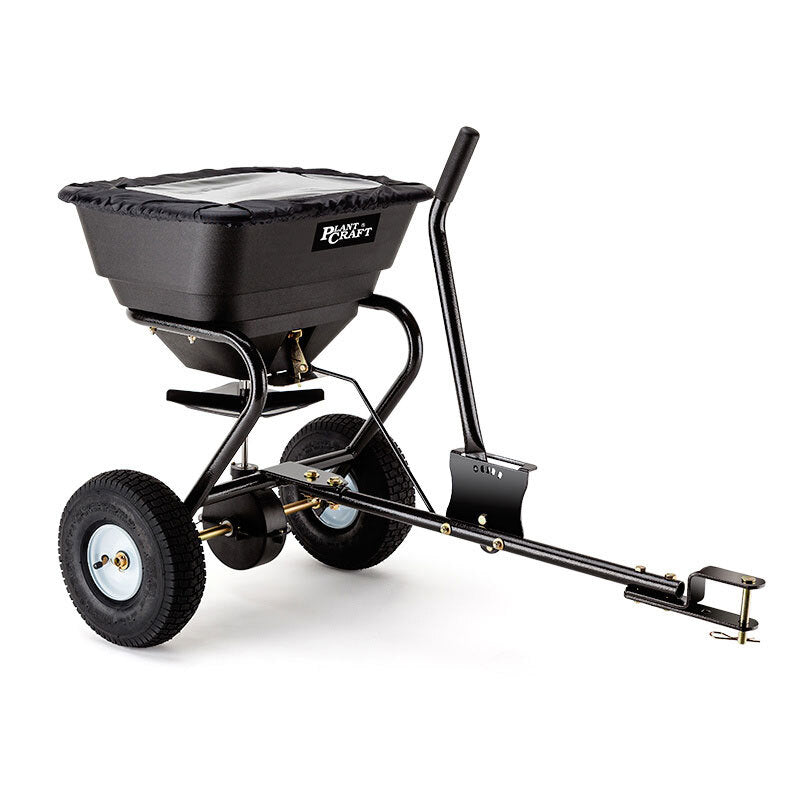 PLANTCRAFT Tow Behind Broadcast Spreader 30kg 26L Seed Fertiliser Tow Rotary