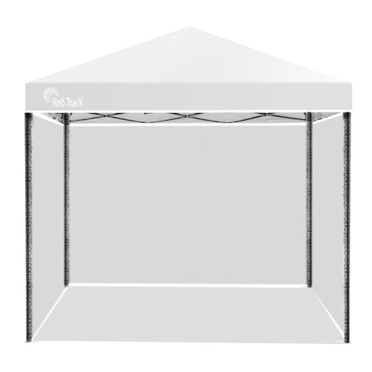 Red Track 3x3m Folding Gazebo Shade Outdoor Pop-Up Grey & White