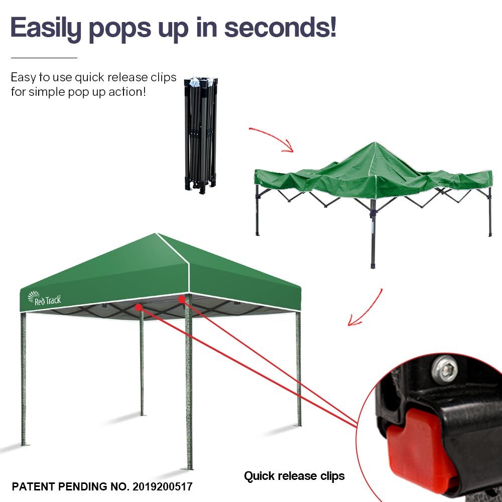 Red Track 3x3m Folding Gazebo Shade Outdoor Pop-Up Green Foldable Marquee